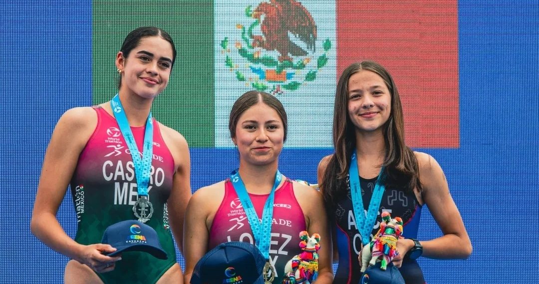 Triatleta sonorense femenil consigue la presea de plata en Triatlón en Chile