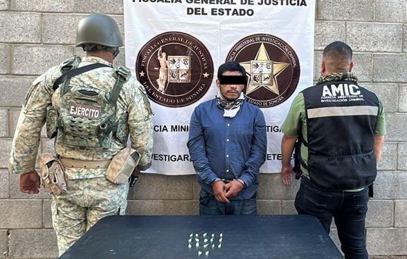 Aseguran droga y detiene a hombre con antecedentes penales durante cateo conjunto en Hermosillo