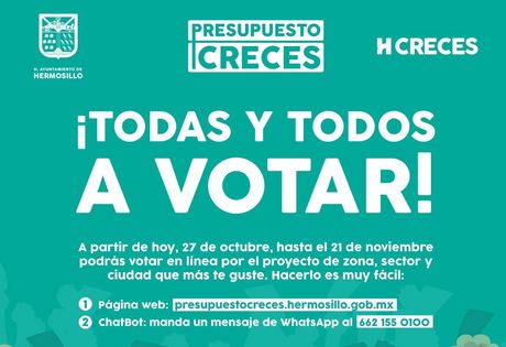Invita Gobierno Municipal a participar en las votaciones del Presupuesto CRECES 2025