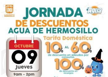 Lleva Agua de Hermosillo Jornada de Descuentos al Centro este jueves