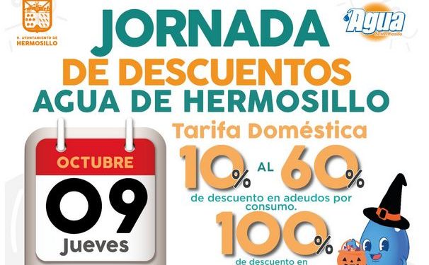 Lleva Agua de Hermosillo Jornada de Descuentos al Centro este jueves
