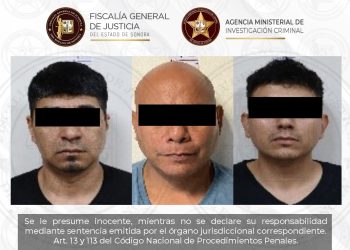 FGJES ejecuta tres órdenes de aprehensión por reclusión contra presuntos homicidas en Ciudad Obregón