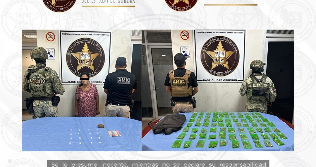 Operativos coordinados en Cajeme llevan a la captura de una persona y el aseguramiento de varias dosis de droga
