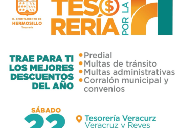 Realizará Gobierno de Hermosillo Sábados de Tesorería por la H, edición Buen Fin este 22 de noviembre