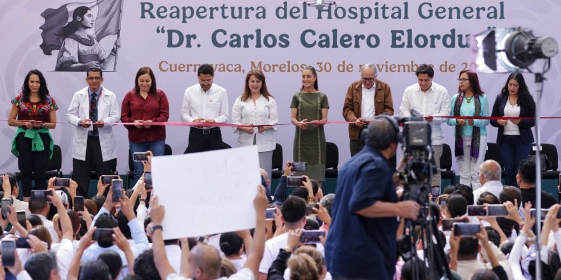 Reabren Presidenta Claudia Sheinbaum y director general del ISSSTE, Martí Batres, Hospital General “Dr. Carlos Calero Elorduy”