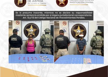 Operativo conjunto detiene a dos narcomenudistas reincidentes en posesión de cristal en Ciudad Obregón