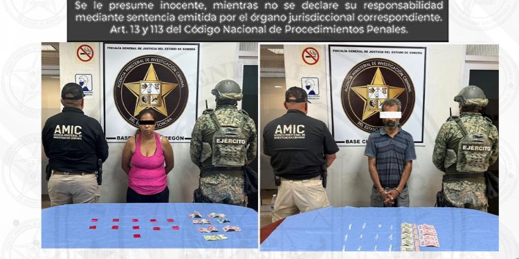 Operativo conjunto detiene a dos narcomenudistas reincidentes en posesión de cristal en Ciudad Obregón