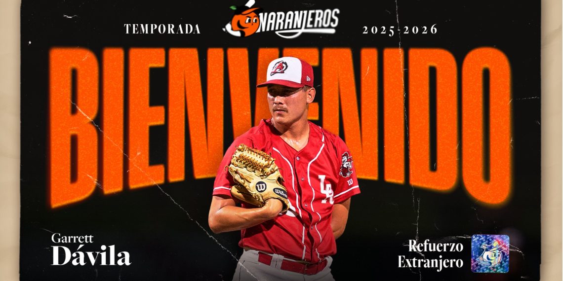 Naranjeros suma a Garrett Dávila a su staff de pitcheo