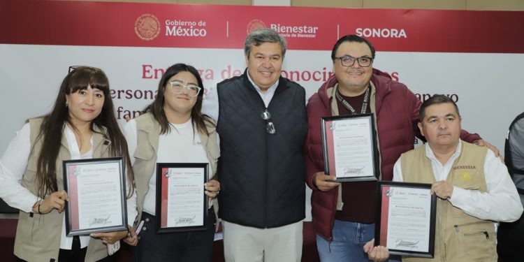 Reconocen en Sonora a Servidores de la Nación y Promotores por apoyo en censos tras afectaciones por lluvias en el estado de Hidalgo