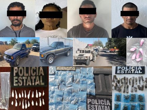 Detiene Policía Estatal a hombres y mujeres por posesión de narcótico en operativo Hermosillo