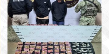 Dos detenidos con dosis de “cristal” y marihuana en operativo DEFENSA-AMIC-PESP en Hermosillo