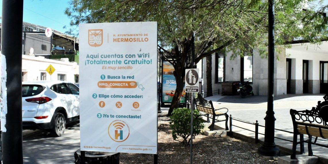 Llega WiFi gratuito del Ayuntamiento de Hermosillo a 260 puntos en espacios públicos