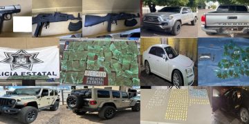 Operativos coordinados de la Policía Estatal permiten importantes aseguramientos en Nogales, Navojoa y Hermosillo