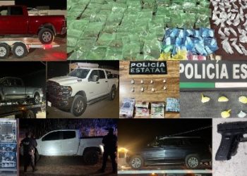 Policía Estatal fortalece la seguridad con aseguramiento de arma, vehículos y narcótico en Sonora