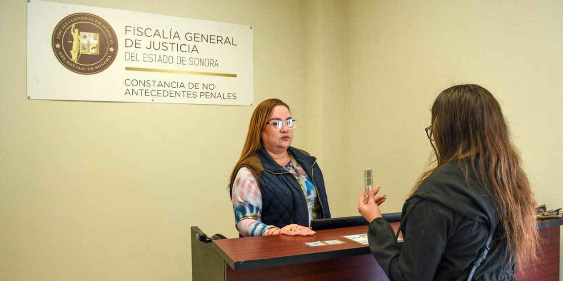 FGJES informa reubicación del servicio de Constancia de No Antecedentes Penales en Hermosillo