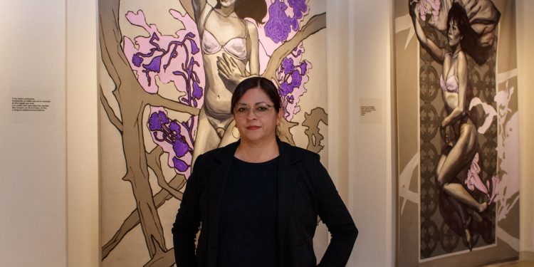 Exhiben piezas de dibujo monumental inspiradas en la obra de Abigael Bohórquez