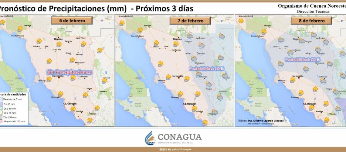 Hay posibilidades de lluvias para este fin de semana: CEPC