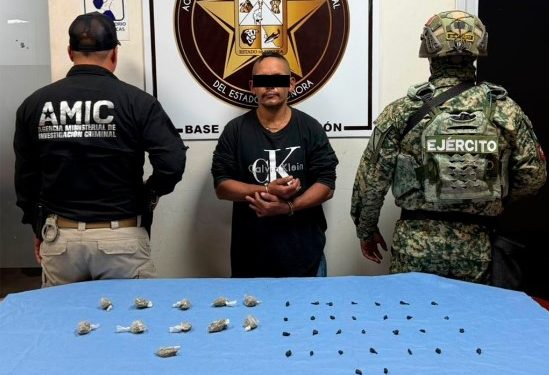FGJES detiene a sujeto y asegura droga en cateo conjunto de AMIC y DEFENSA en Cajeme