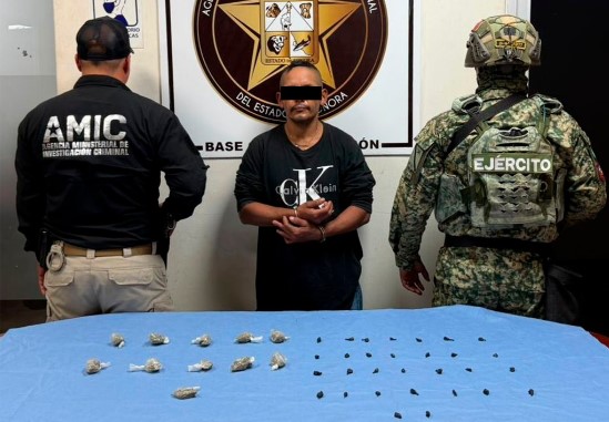 FGJES detiene a sujeto y asegura droga en cateo conjunto de AMIC y DEFENSA en Cajeme