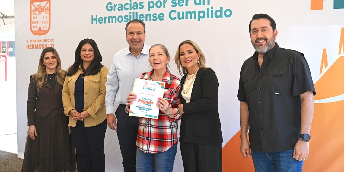 Beneficia Toño Astiazarán a familias hermosillenses con programa “Tu Predial Pagado 2026”