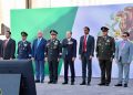 Rinden Durazo y Sheinbaum homenaje al lábaro patrio con toma de protesta a escoltas en enlace nacional