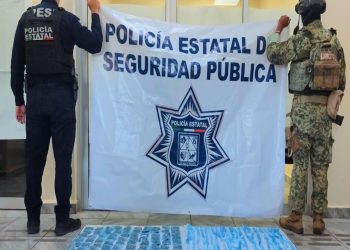 Policías Estatales y Defensa aseguran 397 envoltorios de narcótico en Caborca