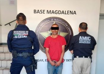 FGJES ejecuta orden de aprehensión por desaparición cometida por particulares en operativo conjunto en Magdalena de Kino