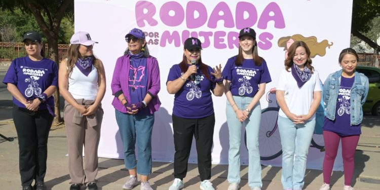 Se suman decenas de mujeres a la “Rodada por las Mujeres” en el marco del Día de la Mujer