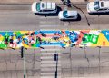 Transforman en equipo comunidad artística y gobierno municipal la primera intersección del Centro Histórico con “Asphalt Art”