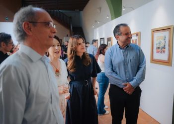 Inauguran Toño Astiazarán y Patty Ruibal Fiestas del Pitic 2026 con exposición de arte visual CROMA