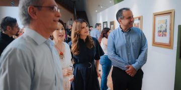 Inauguran Toño Astiazarán y Patty Ruibal Fiestas del Pitic 2026 con exposición de arte visual CROMA