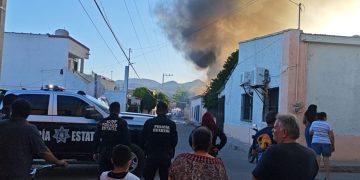 Atiende Policía Estatal y corporaciones de emergencia incendio en Moctezuma
