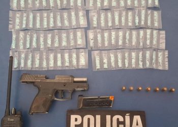Incauta Policía Estatal arma de fuego y narcótico en Cajeme