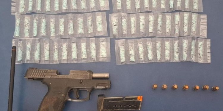 Incauta Policía Estatal arma de fuego y narcótico en Cajeme