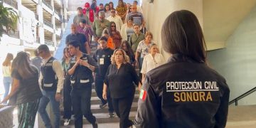 Gobierno de Sonora participa con éxito en el Primer Simulacro Nacional 2026
