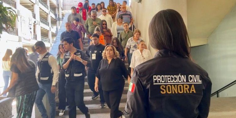Gobierno de Sonora participa con éxito en el Primer Simulacro Nacional 2026