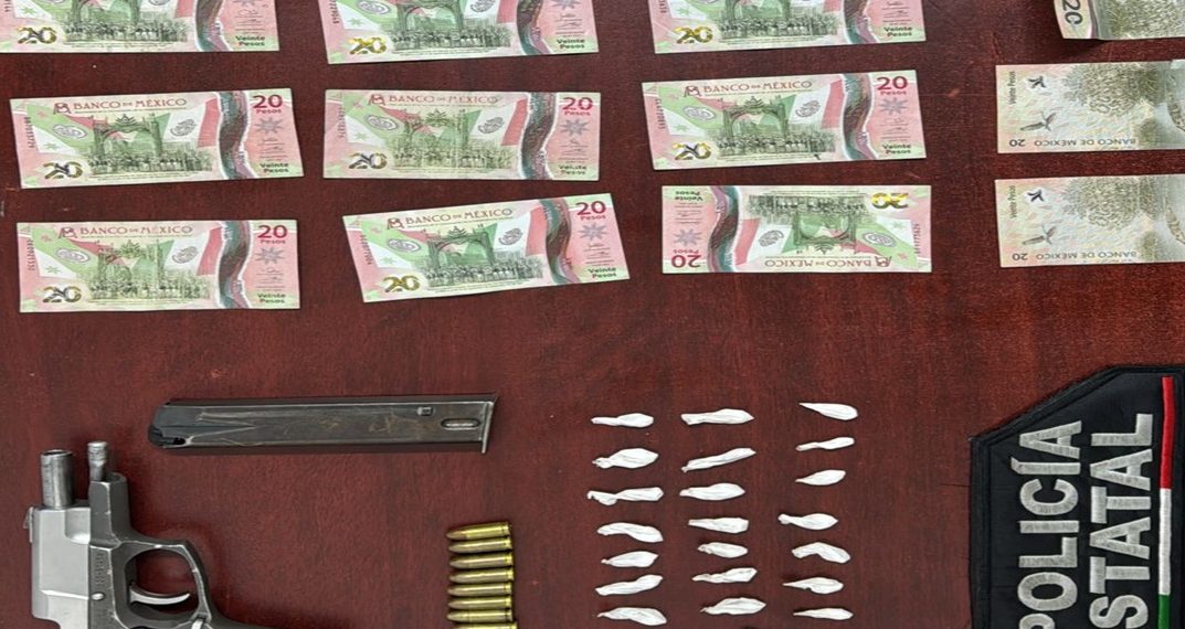 Incauta Policía Estatal arma de fuego y narcótico durante detención en Hermosillo