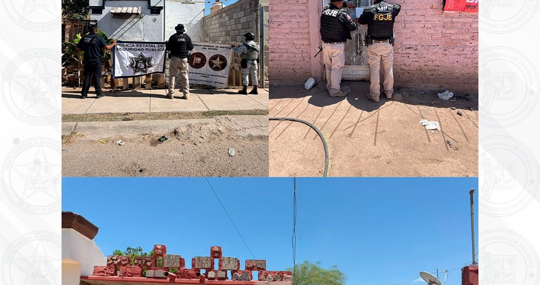 FGJES asegura drogas en cateos coordinados en Hermosillo, Bácum y Cajeme