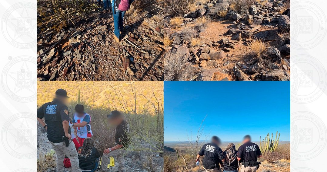 Rescata AMIC a integrantes del colectivo Madres Buscadoras de Altar tras quedar varadas en un cerro