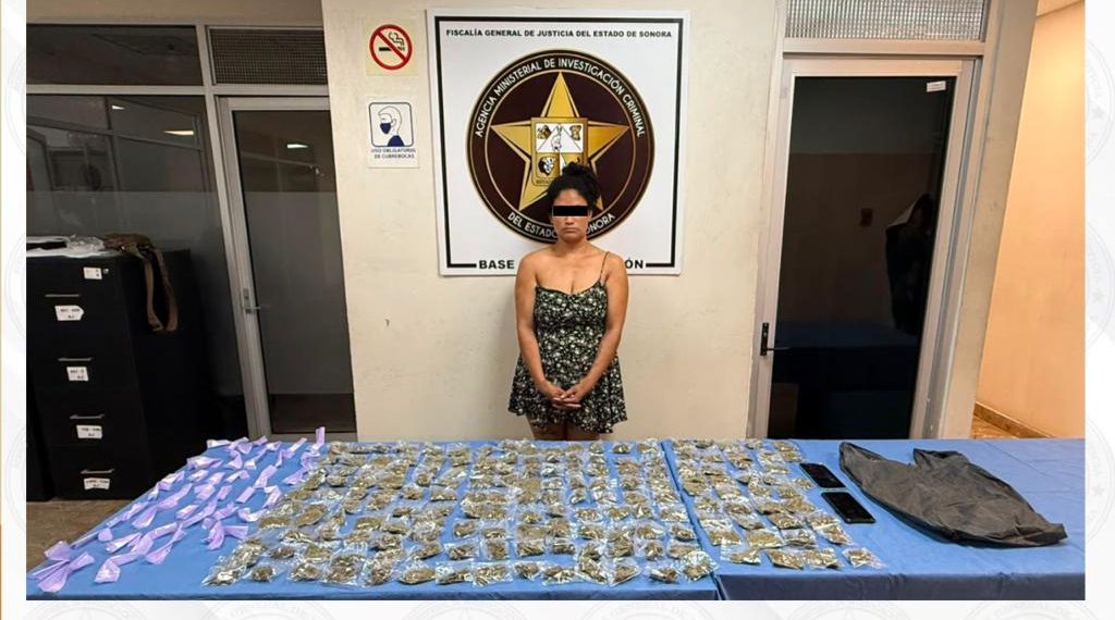 Captura AMIC y DEFENSA a “La China” con narcóticos en Ciudad Obregón