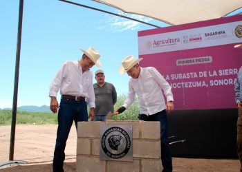 Con apoyo de presidenta Sheinbaum, Gobernador Durazo inicia construcción de Subasta ganadera de la sierra en Moctezuma