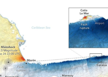Los terremotos en Venezuela desplazaron la tierra hasta 60 centímetros en Caracas, revela la NASA