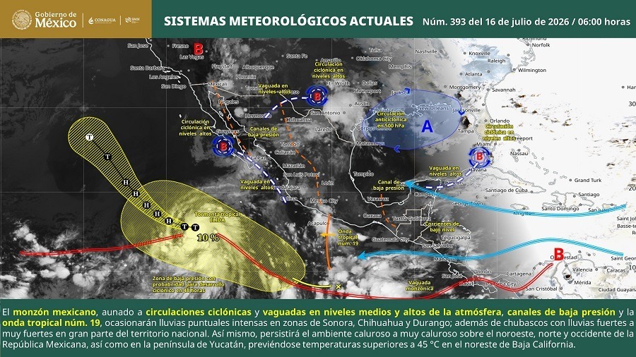 Emite Protección Civil Sonora recomendaciones ante pronóstico de lluvias y vientos fuertes