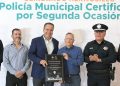 Reconoce Toño Astiazarán preparación de la Policía Municipal con certificación por segunda ocasión de CERTIPOL