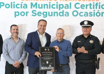 Reconoce Toño Astiazarán preparación de la Policía Municipal con certificación por segunda ocasión de CERTIPOL