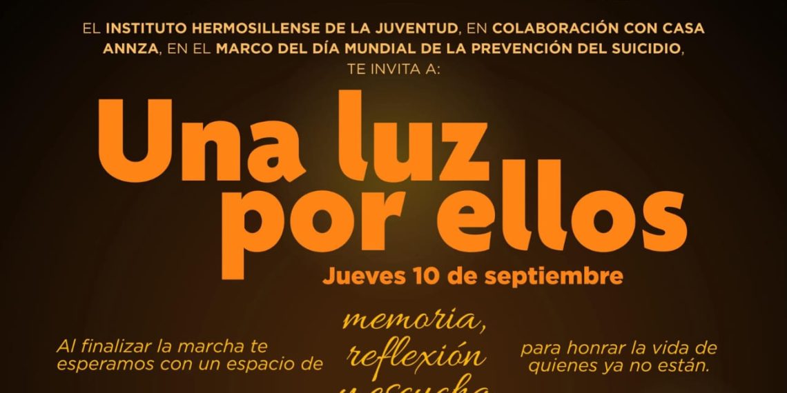 Se suma Gobierno de Hermosillo a conmemoración del Día Mundial de la Prevención del Suicidio