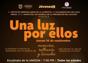Se suma Gobierno de Hermosillo a conmemoración del Día Mundial de la Prevención del Suicidio