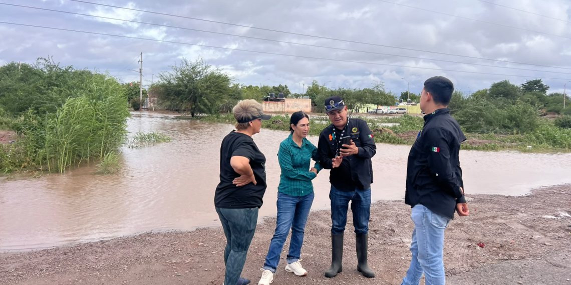 Atiende Gobierno Municipal de Hermosillo afectaciones por lluvias en Miguel Alemán