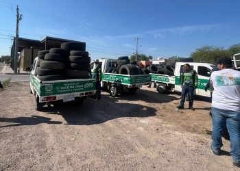Retira Gobierno Municipal 532 neumáticos en desuso con el Llantatón realizado en Las Minitas