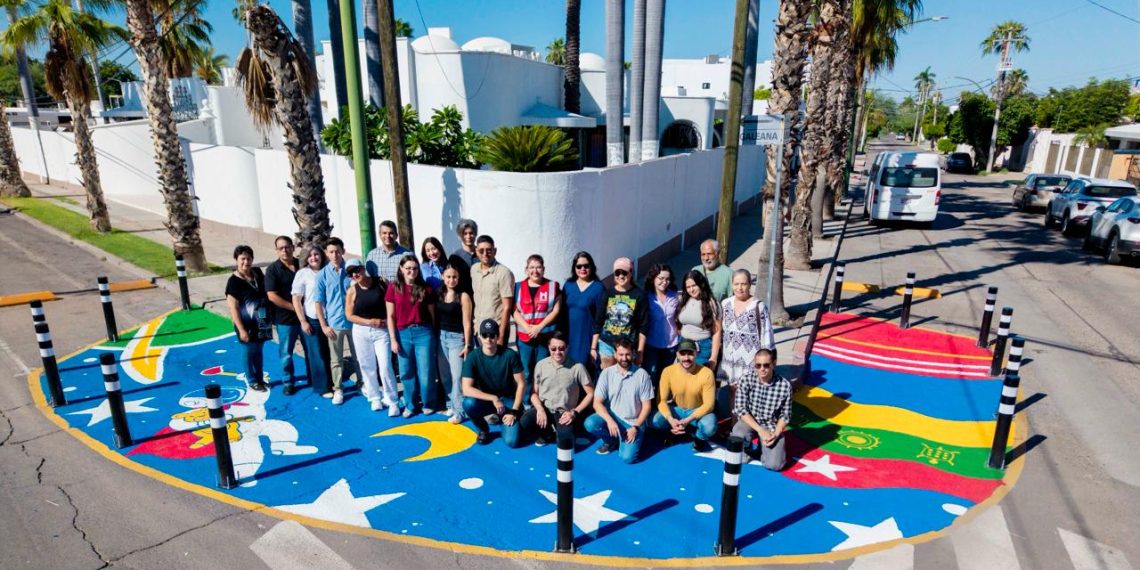 Entregan Gobierno Municipal, artistas y ciudadanos segunda etapa de Asphalt Art en tres cruceros de Hermosillo